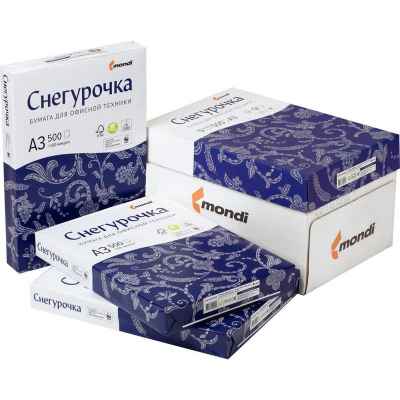 Бумага для офисной техники Снегурочка А3, марка C, 80 г/кв.м, 500 листов