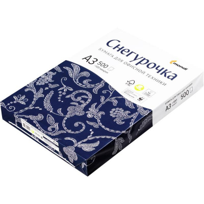 Бумага для офисной техники Снегурочка А3, марка C, 80 г/кв.м, 500 листов