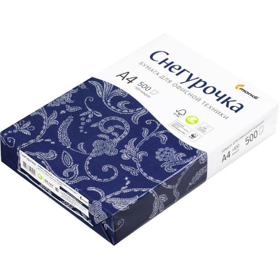 Бумага для офисной техники Снегурочка А4, марка C, 80 г/кв.м, 500 листов